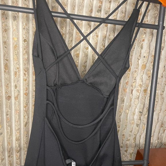 Lulu's Be-All Trend-All Backless Black Midi Dress - Size Small - Picture 6 of 8